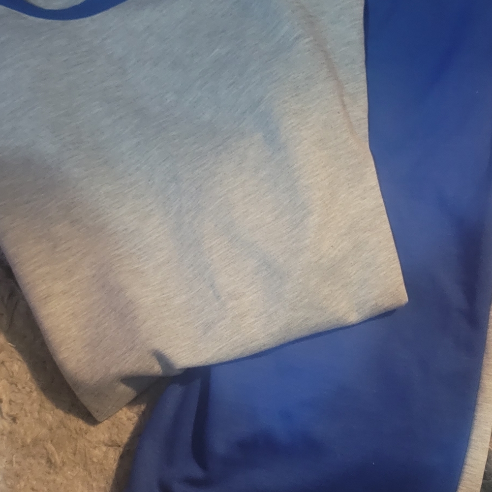 Blue and Gray Athletic Short Set